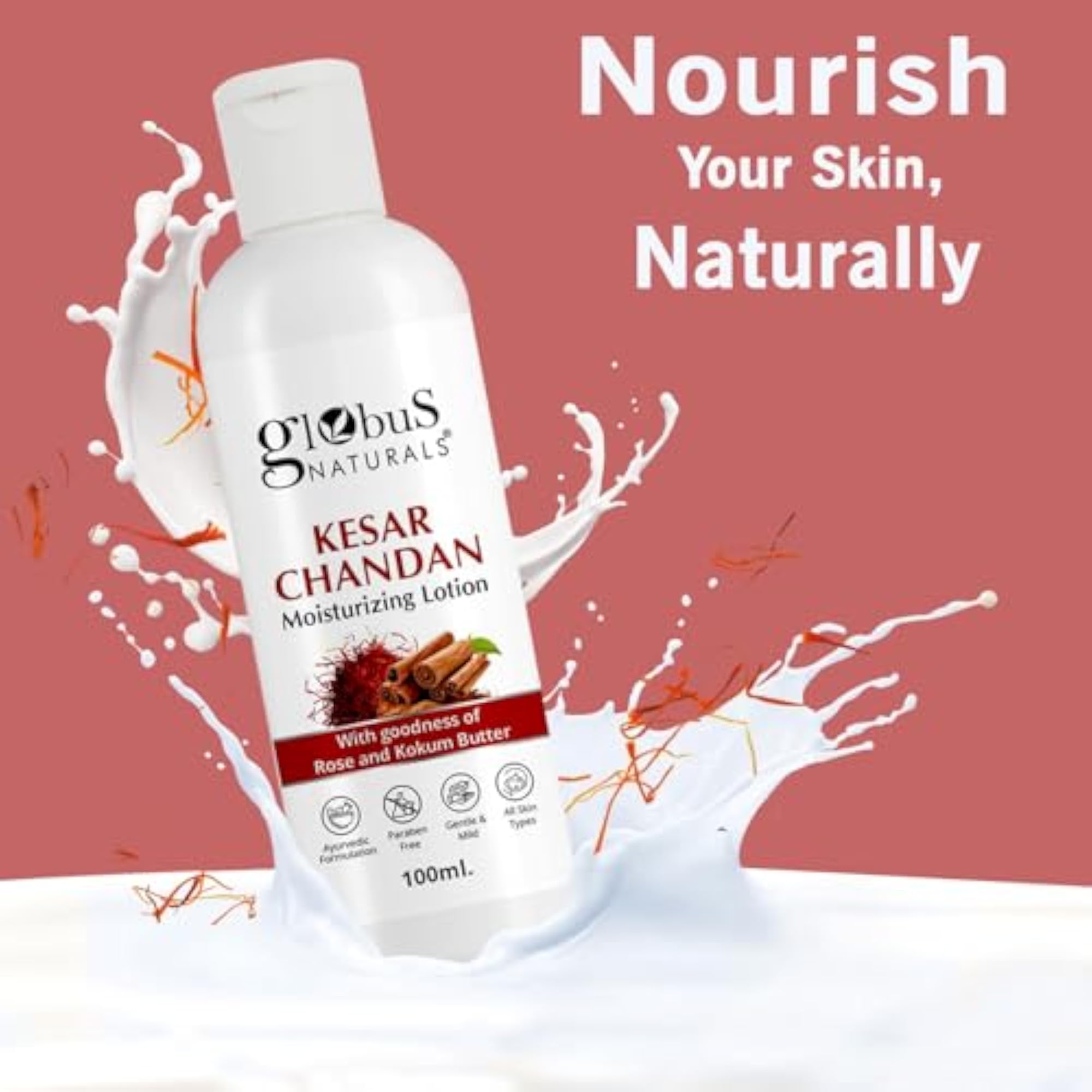 Kesar Chandan Moisturizing Body Lotion, Set of 3, 100ml